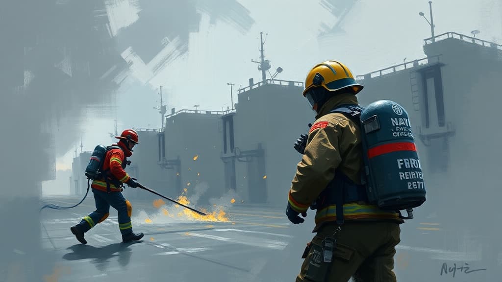 CNRJ Sasebo Fire and Emergency Services Conduct Confined Space Rescue Drill at Sasebo Heavy Industries