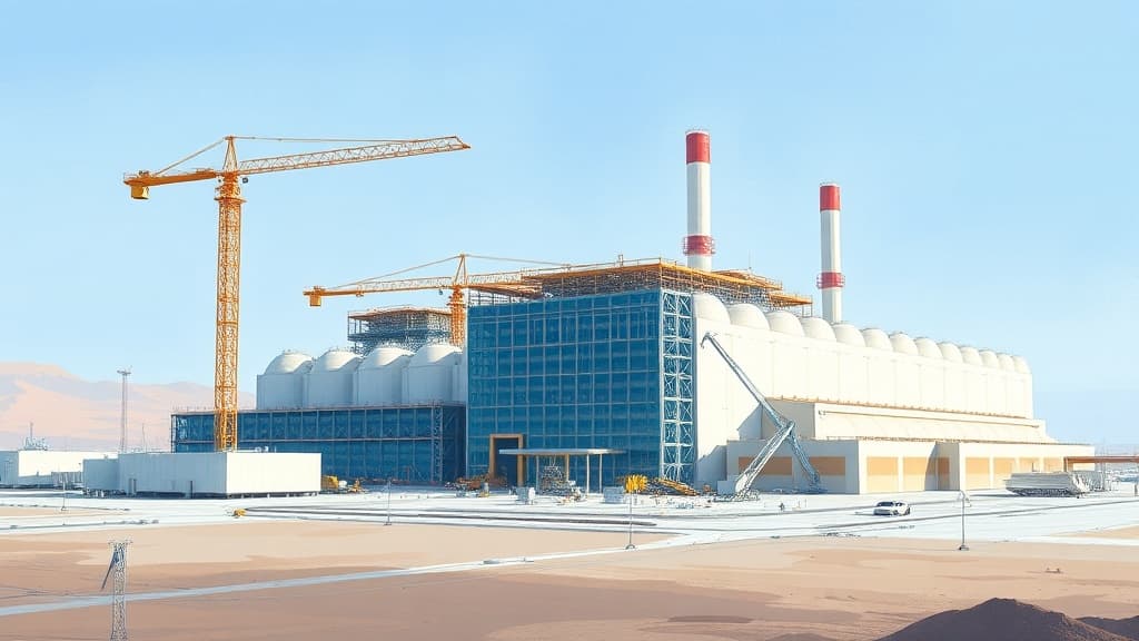 Saudi Arabia's Green Hydrogen Plant Nears Completion at Neom's Oxagon Complex