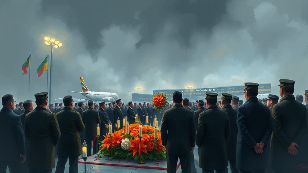 Commemoration Ceremony for AZAL Plane Crash Victims Held at Baku Airport