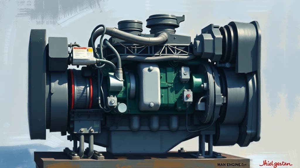 MAN Engines Updates E3262 V12 Gas Engine to Meet Global Emission Standards