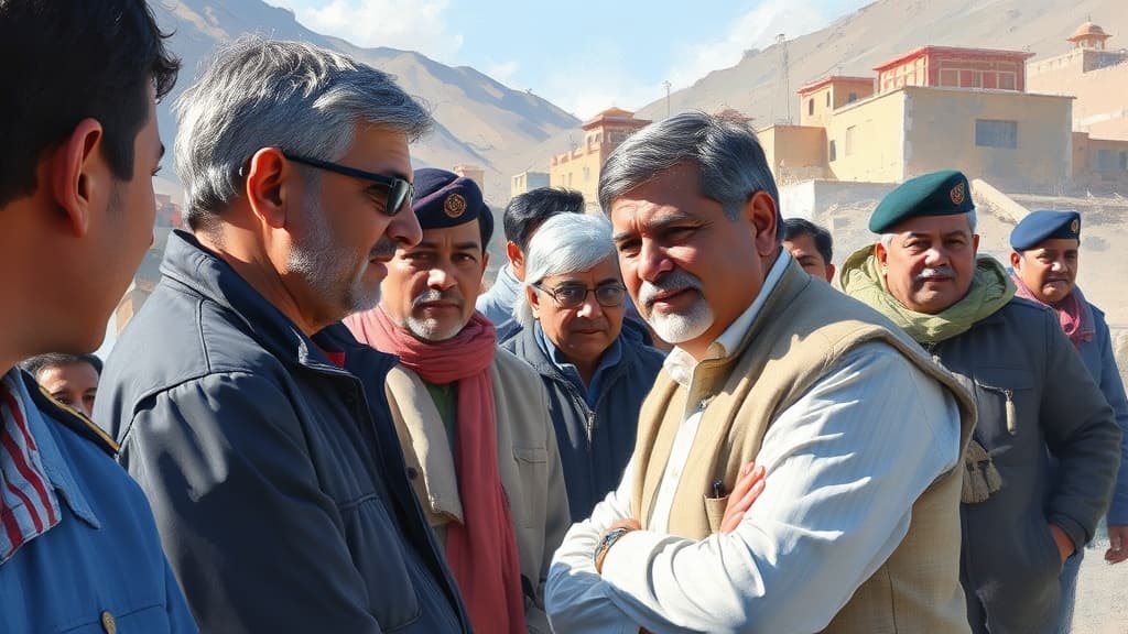 Ladakh Chief Secretary Ashish Kundra Reviews Development Works and Engages with Residents