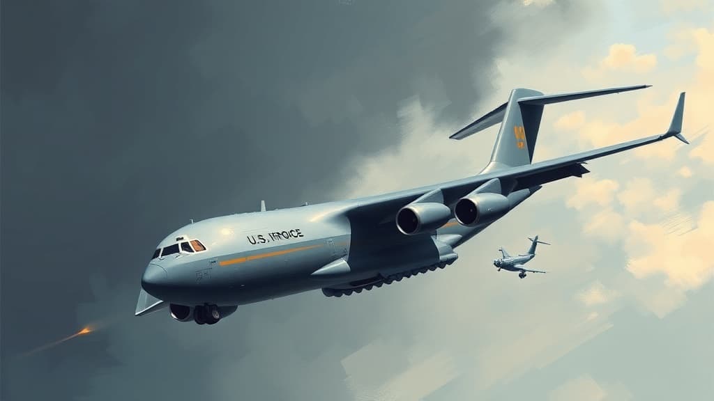 U.S. Air Force C-17A Globemaster III Transits from UK to Germany Amid Ongoing Military Operations