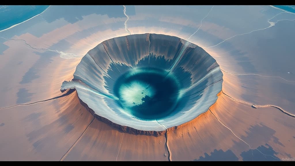 Sentinel-2 Satellite Captures False Color Image of Manicouagan Crater in Quebec, Canada