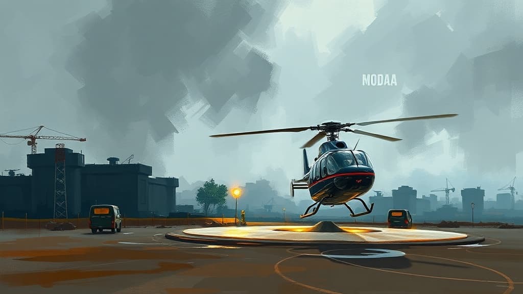 Temporary Helipad Under Construction in Mohali for VIP Movement Amid Conflicting Requests