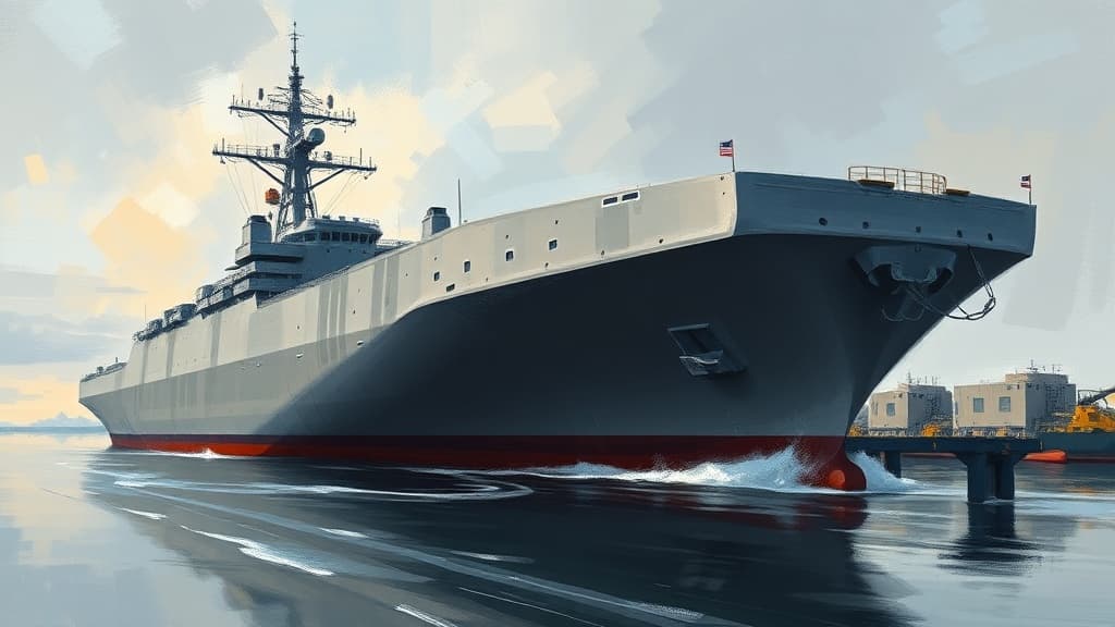 Final US Navy Expeditionary Fast Transport Ship USNS Lansing Christened in Mobile, Alabama