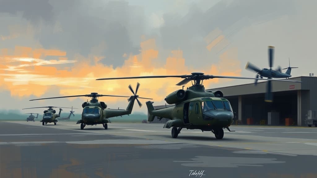 Beaumont Airport Stages Army Helicopters for Overseas Transport via Port of Beaumont
