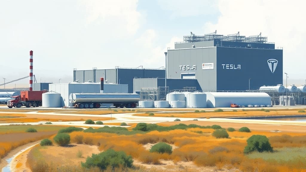 Tesla Texas Lithium Refinery Aims for Energy Independence and Battery Mineral Processing
