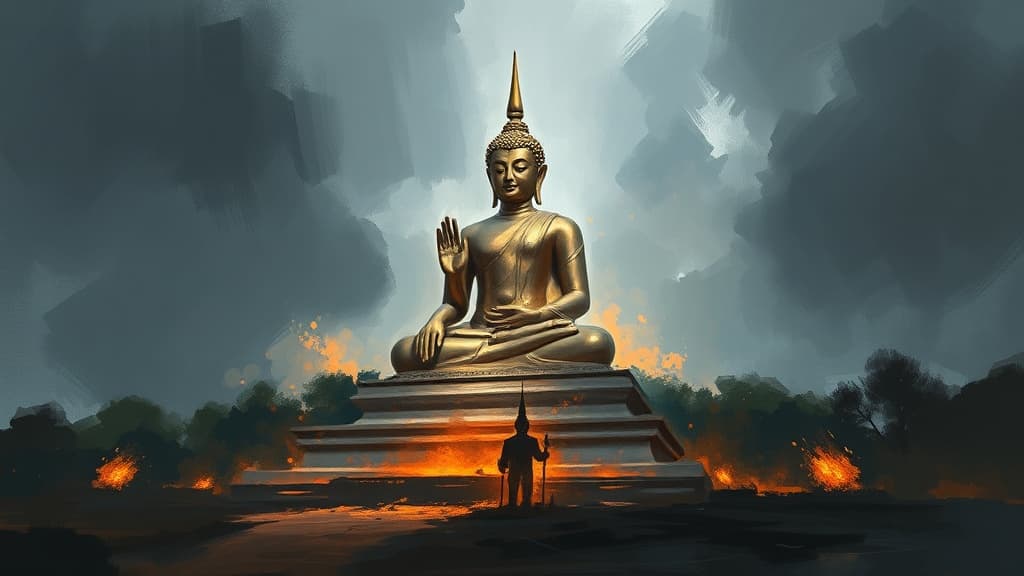 Thai Army Erects Buddha Statue on Contested Cambodia Border Following Vishnu Statue Demolition