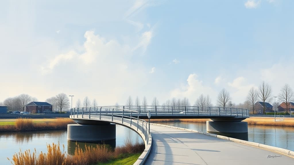 World's First Carbon-Storing Pedestrian Bridge Made of Recycled Concrete Unveiled in Netherlands