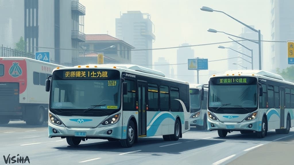 Foshan's Hydrogen Fuel Cell Buses Idle Due to High Costs and Low Ridership