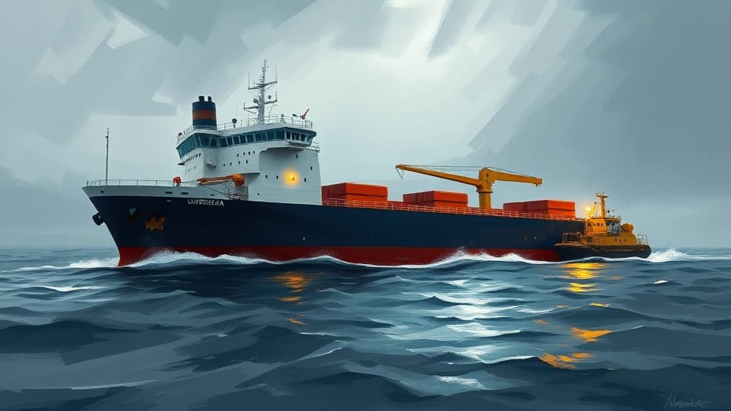 Blue Ocean A Livestock Carrier Towed to Safety After Engine Failure Near Italy