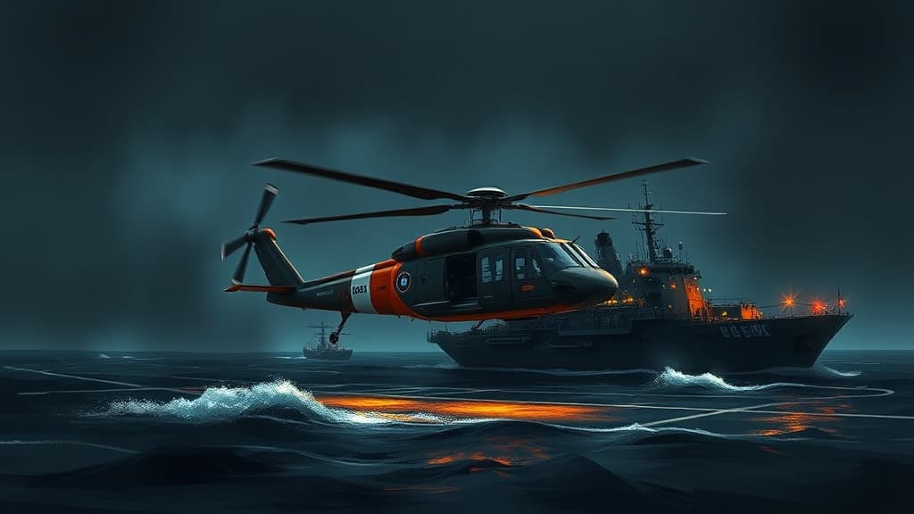 Glamox HVLAS Enables First Night Landing of US Coast Guard Helicopter on UK Royal Navy Vessel