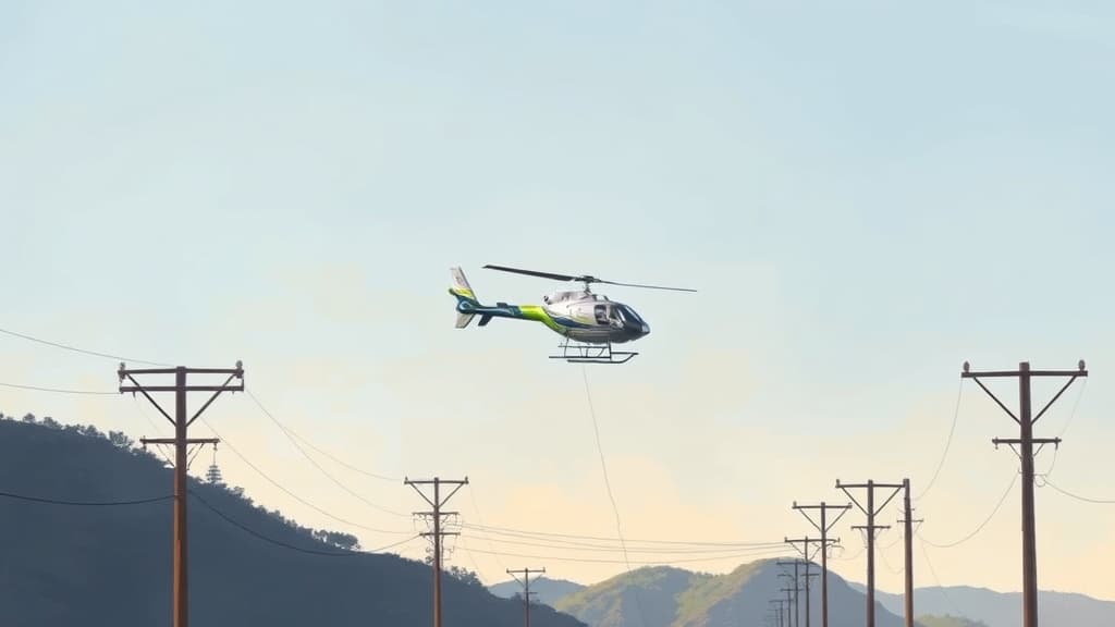 Edison Helicopter Delivers Power Poles for Grid Improvement in Santa Barbara