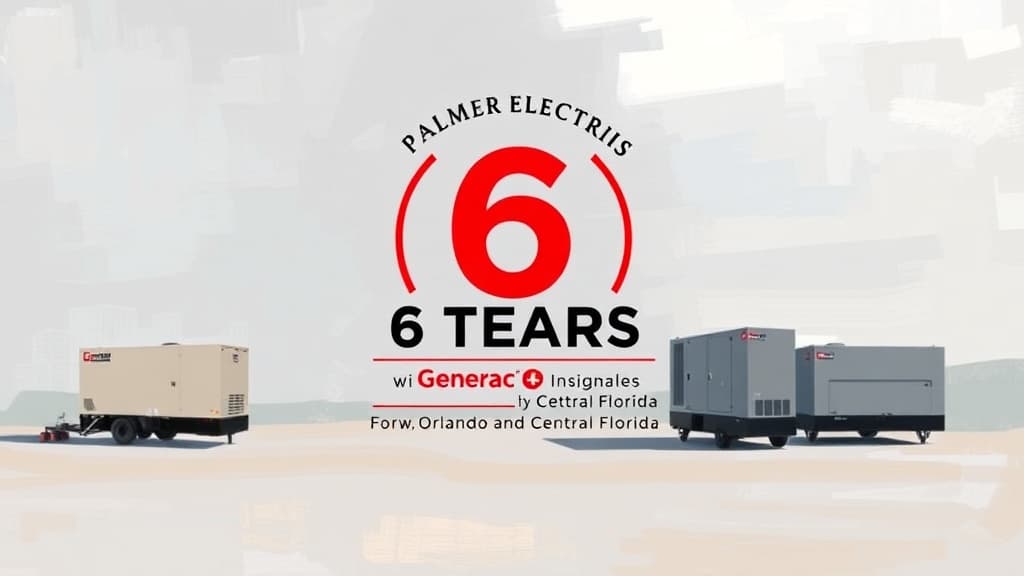 Palmer Electric Celebrates 6 Years as Generac Dealer in Orlando and Central Florida
