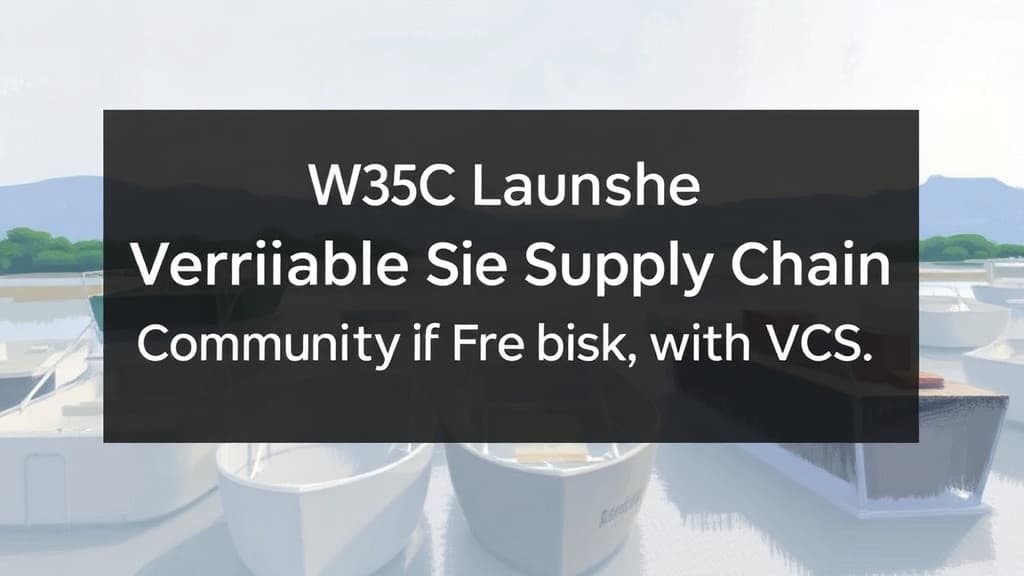W3C Launches Verifiable Supply Chain Community Group to Combat Fraud with VCs
