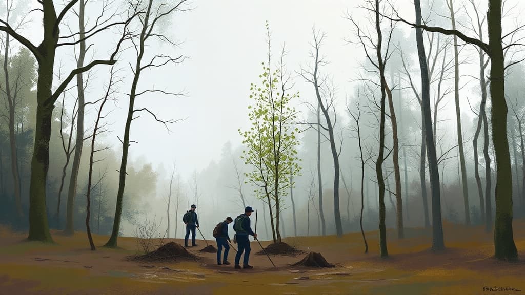 Conservation Teams Plant Saplings to Restore Temperate Rainforest at Dartmoor's Wistman's Wood