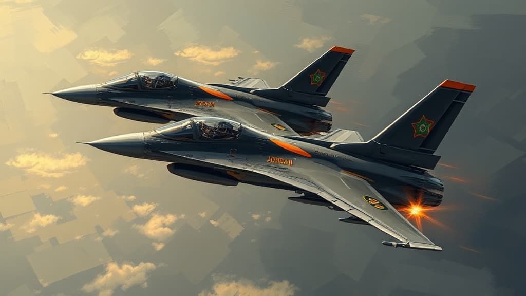 Jordan Scrambles F-16 Jets to Intercept Iranian Drones Over Airspace