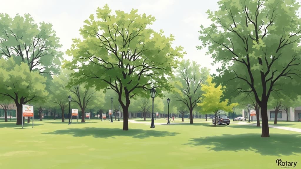 Rotary Club and CASA Plant 22 Trees in Leydecker Park, Engage Community in Environmental Efforts