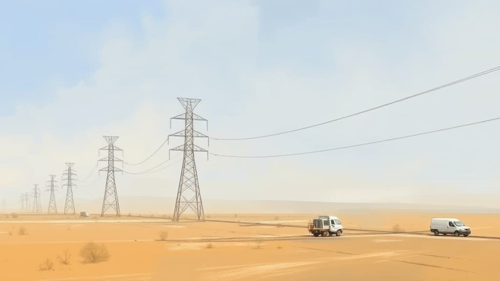 Kuwait Restores Eighth Power Transmission Line After Debris Damage