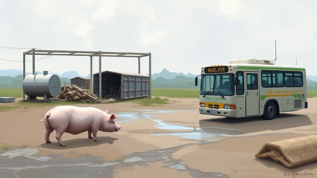Cuba's Matanzas Project to Convert Pig Waste into Biogas for Public Buses