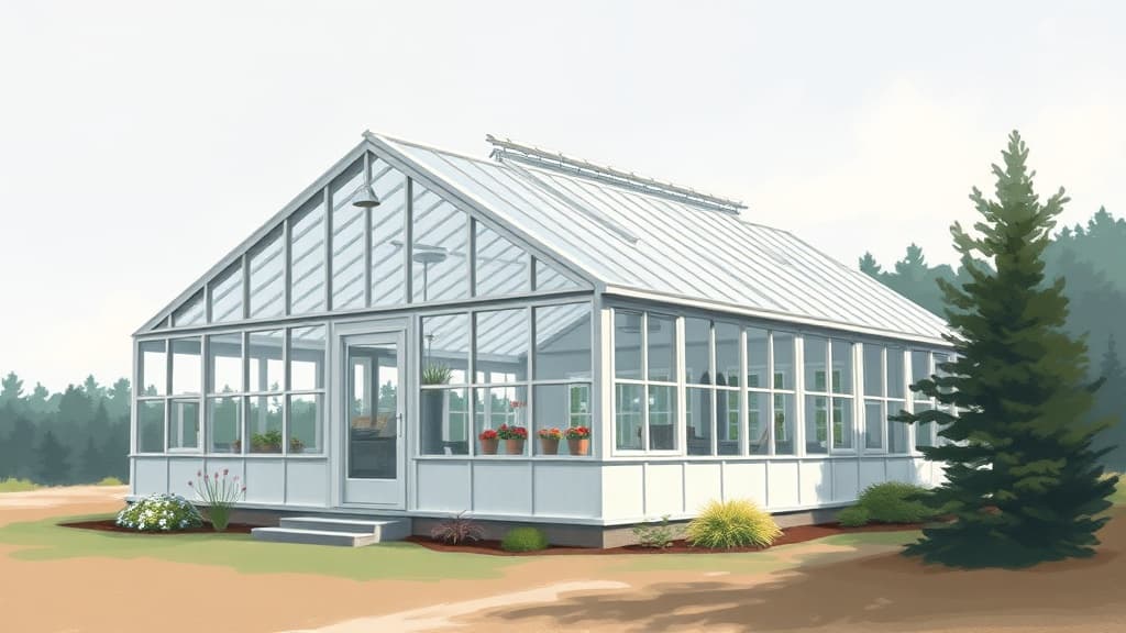 Design Plans for 18' × 20' Heated Solar Greenhouse in Bedford, New Hampshire