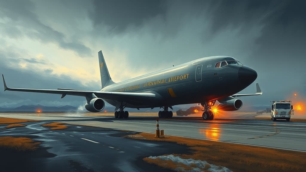 USAF KC-46A Tanker Causes Asphalt Damage at Fairbanks International Airport During Engine Test