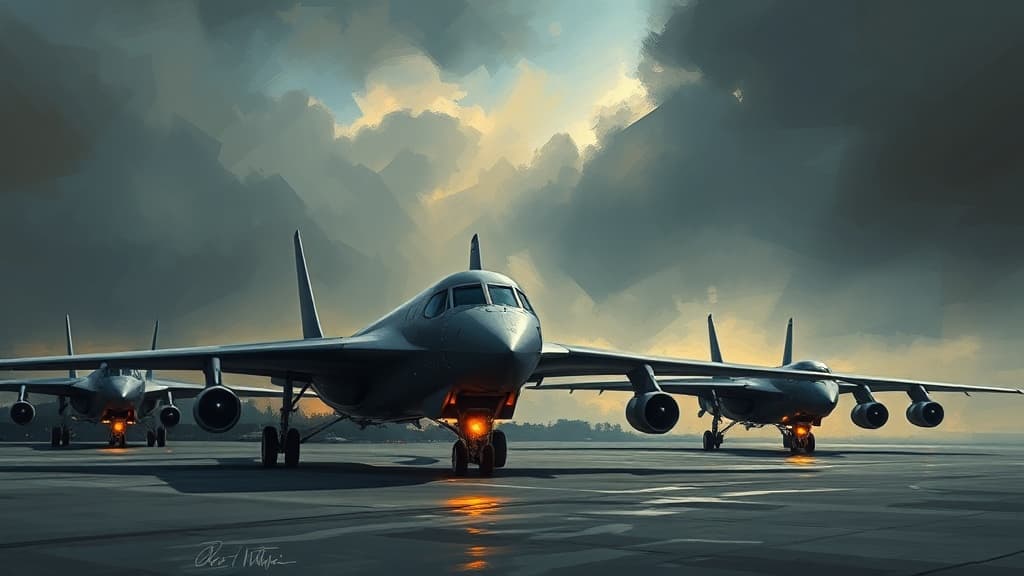 EA-37B Compass Call Aircraft Arrive at RAF Mildenhall for Potential Middle East Deployment