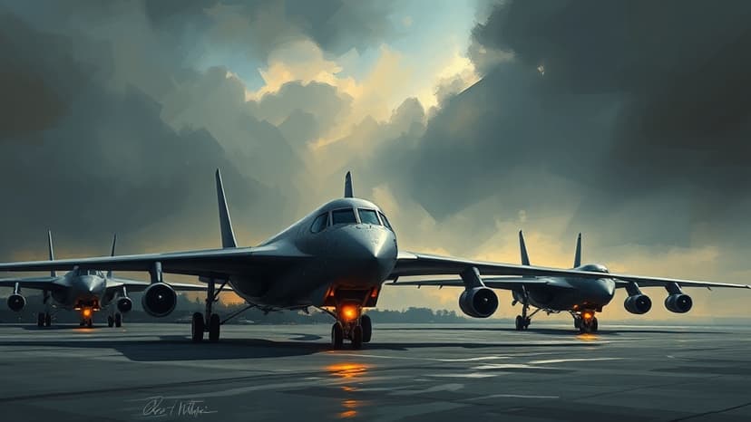 EA-37B Compass Call Aircraft Arrive at RAF Mildenhall for Potential Middle East Deployment