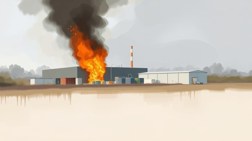 Fire Incident at Mid UK Recycling Plant Near Ancaster