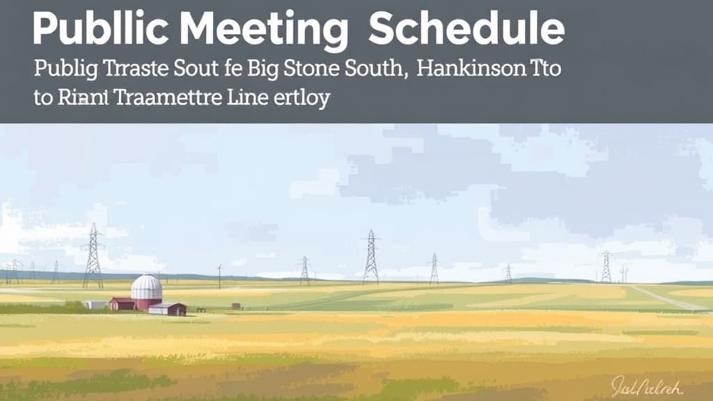 Public Meetings Scheduled for Big Stone South to Hankinson to Bison Transmission Line Project