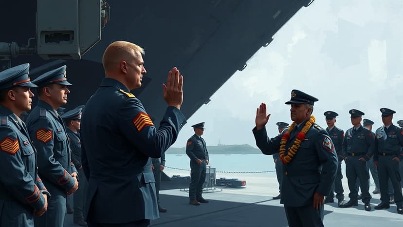 Air Force General Swears in Recruits During Hawaii Visit Amid Global Tensions