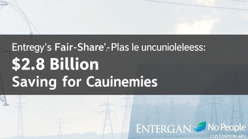 Entergy's Fair Share Plus Model Projects $2.8 Billion Savings for Louisiana Customers
