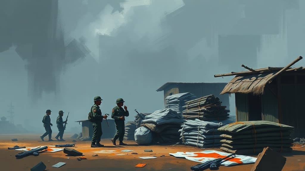 Bangladesh Army Aids Families in Langadu with Building Materials