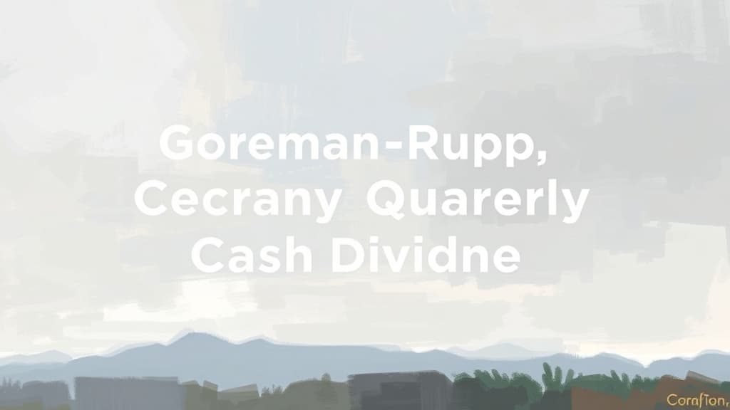 Gorman-Rupp Company Declares Quarterly Cash Dividend