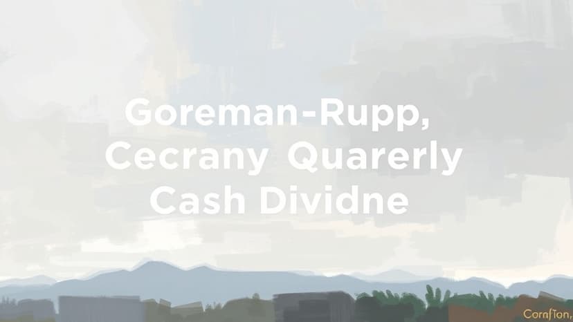 Gorman-Rupp Company Declares Quarterly Cash Dividend