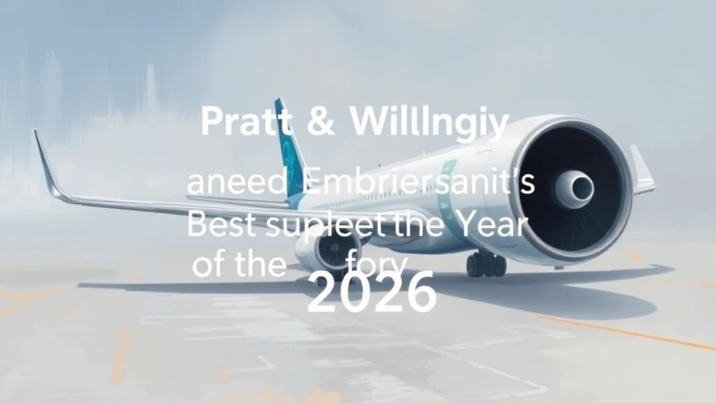 Pratt & Whitney Named Embraer's Best Supplier of the Year for 2026