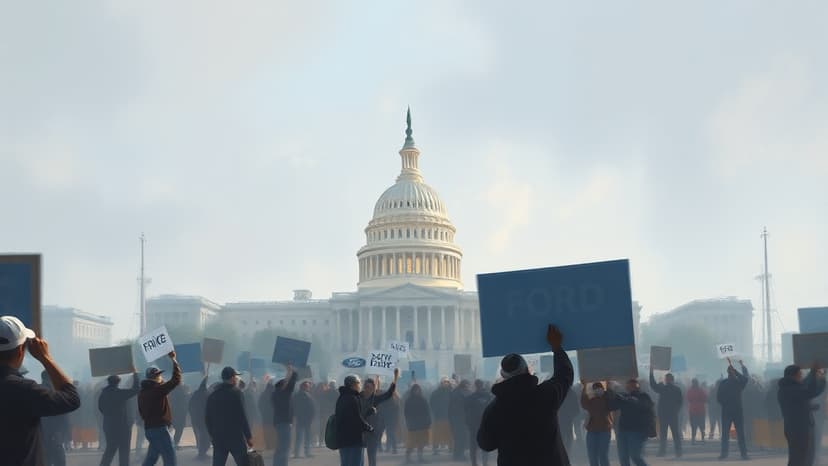 Protests Against Ford Government Focus on Environmental and Regulatory Issues