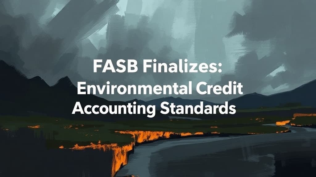 FASB Finalizes Environmental Credit Accounting Standards