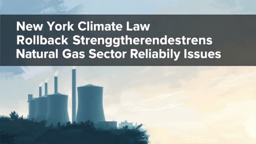 New York Climate Law Rollback Strengthens Natural Gas Sector Amid Reliability Issues