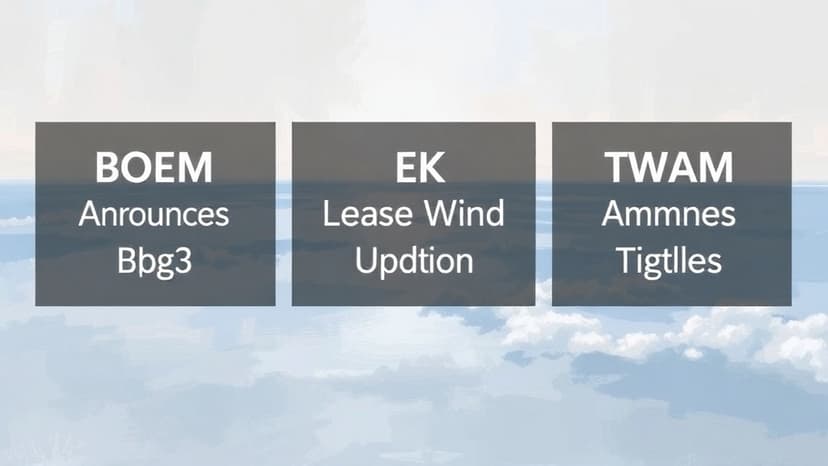 BOEM Announces Lease Sale BBG3; UK Offshore Wind Auction Updates; Taiwan Amends Offshore Wind Rules