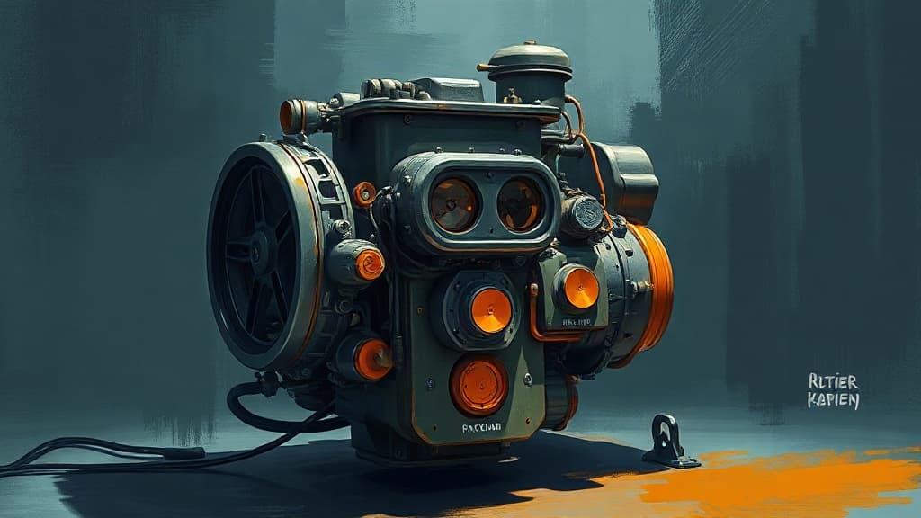 Packard Merlin V-1650 Engine Part Repurposed as Desk Lamp