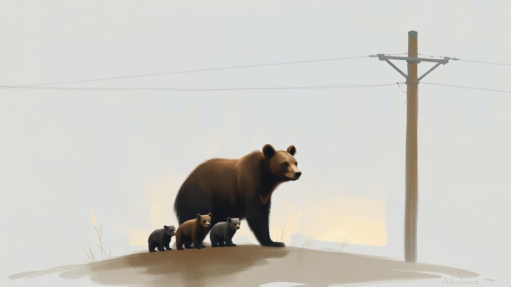 Female Bear and Cubs Electrocuted by Illegal Power Line in Chhattisgarh