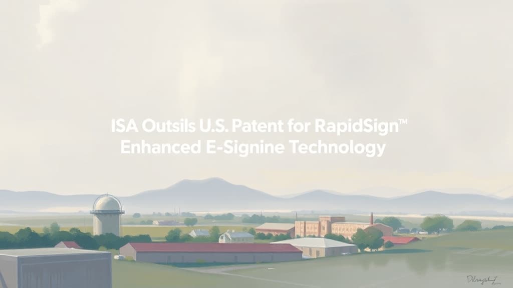 ISA Obtains U.S. Patent for RapidSign™, Enhanced E-Signature Technology