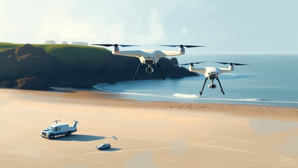 UK Launches Innovative Coastal Monitoring System with Drones and Robotics