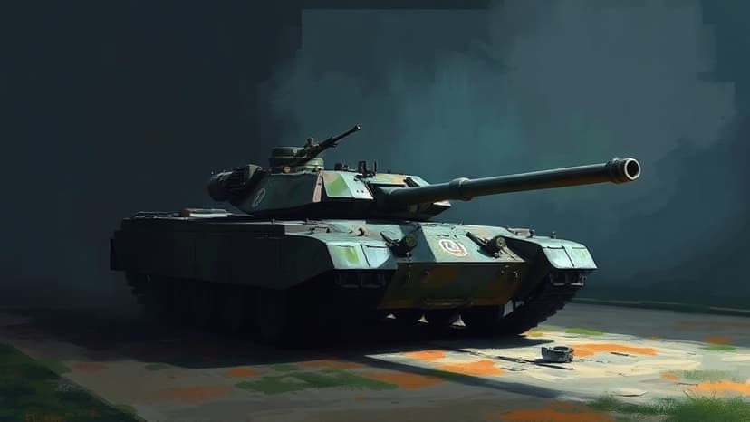 T-55 Tank Installed in Maharashtra Village Ahead of Anna Hazare's Birthday