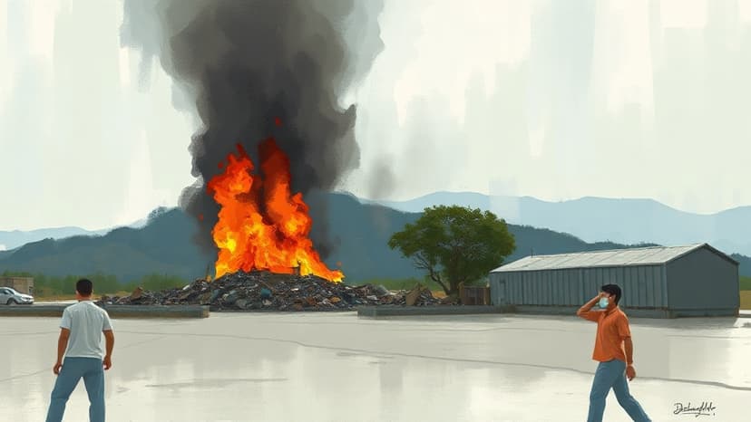 Indonesia's Jatiwaringin Landfill Fire Sparks Health Crisis Amid El Niño Conditions