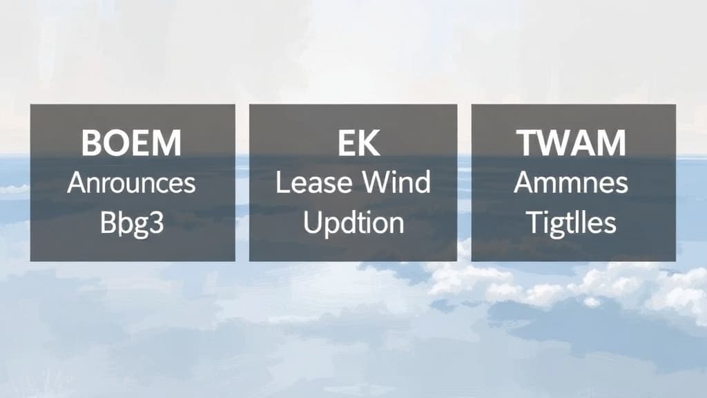 BOEM Announces Lease Sale BBG3; UK Offshore Wind Auction Updates; Taiwan Amends Offshore Wind Rules