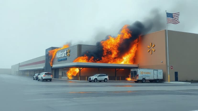 Fire Incident at Walmart Distribution Center in Gas City, Indiana