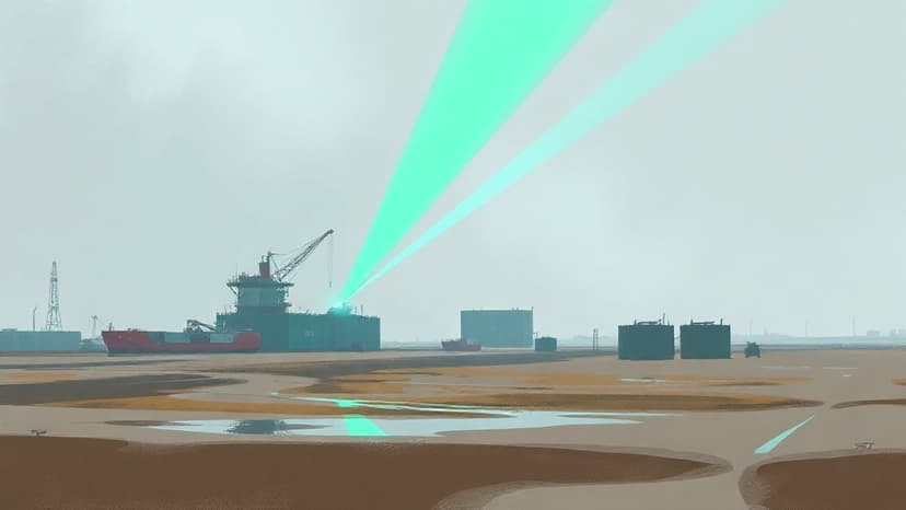 Green Light Beam Implemented at Talacre Terminal for Bird Control During Demolition