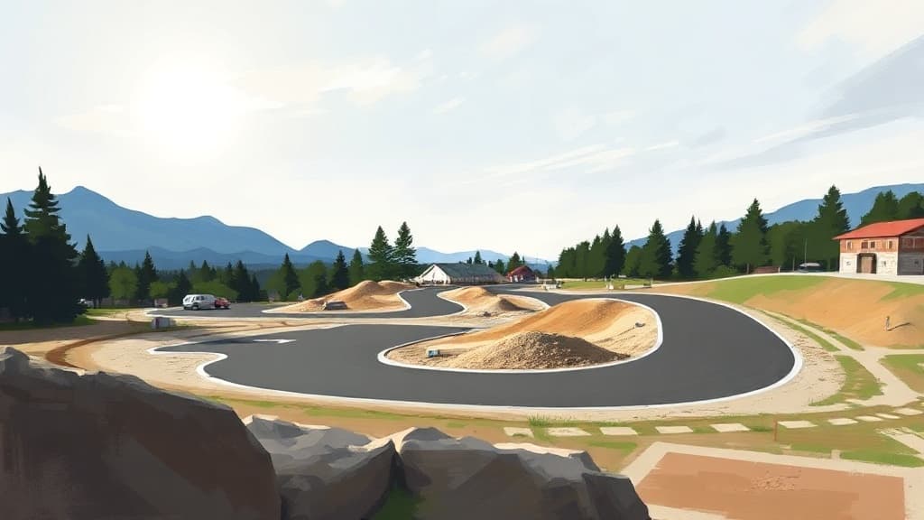 Construction of New Asphalt Pump Track at Mt. Nelson Athletic Park in Invermere